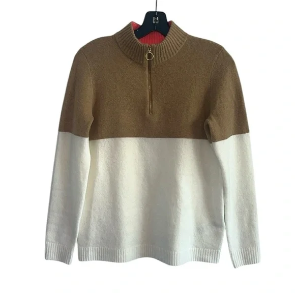 J.Crew Women's Colorblock Zip-Up Sweater Size XSmall - Picture 2 of 11